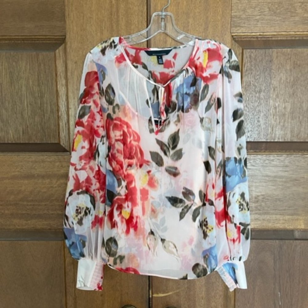 Long Sleeved Chiffon Blouse